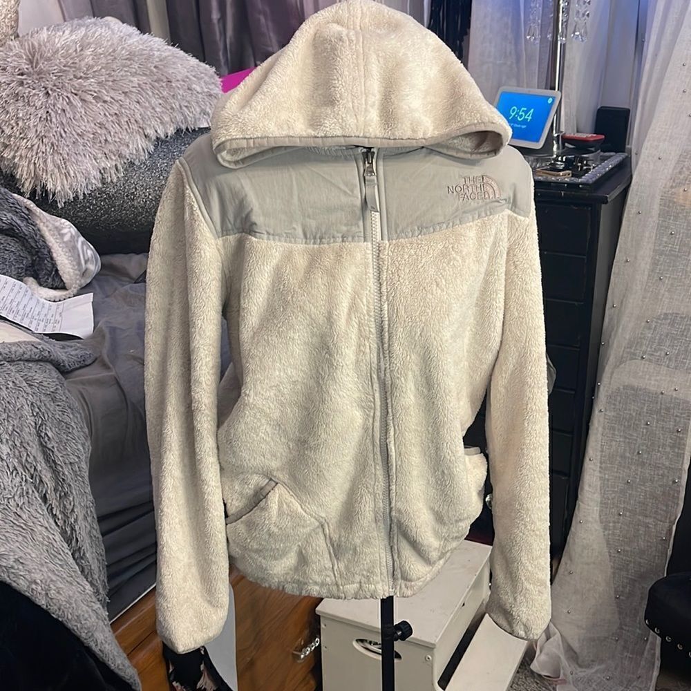 The north face/northface oso fleece zip up hooded jacket/coat xL/Small